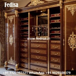 Stylish Wardrobe Design with Sleek Texture No-4714