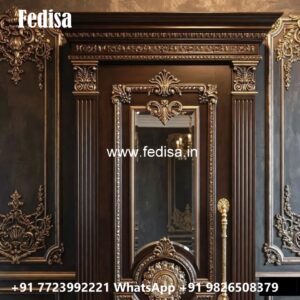 Elegant Wardrobe Design with Decorative Mirrors No-4722