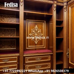 Modern Wardrobe Design with Wooden Accents No-4749