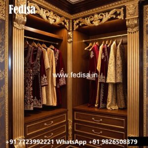 Luxury Wardrobe Design with Mirror Elegance No-4750