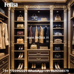 Luxury Bedroom Wardrobe Design with Smart Features No-4773