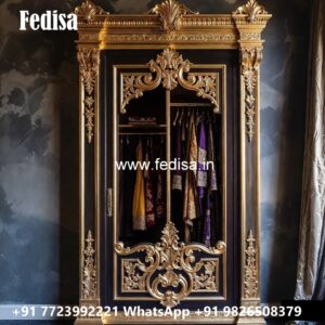 Elegant Wardrobe Design with Modern Mirror Finish No-4782