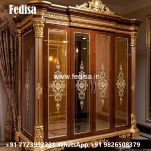 Classic Wardrobe Design with Gold Accents No-5131