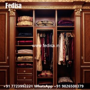 Wooden Wardrobe Design with Classic Elegance No-5144