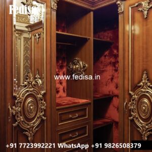 Classic Wardrobe Design with Artistic Carvings No-5146