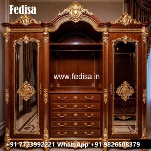 Traditional Wardrobe Design with Custom Features No-5177