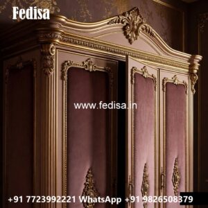 Wooden Wardrobe Design with Vintage Charm No-5192
