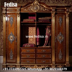 Royal Wardrobe Design with Premium Wood No-5206