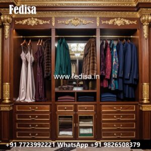 Elegant Wardrobe Design with Antique Style No-5210