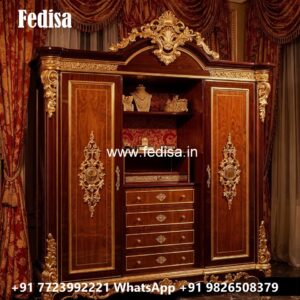 Vintage Wooden Wardrobe with Elegant Finish No-5213