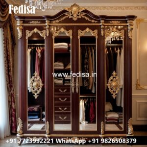 Traditional Wardrobe Design with Elegant Storage No-5219