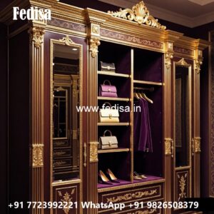 Traditional Wooden Wardrobe with Elegant Touch No-5234