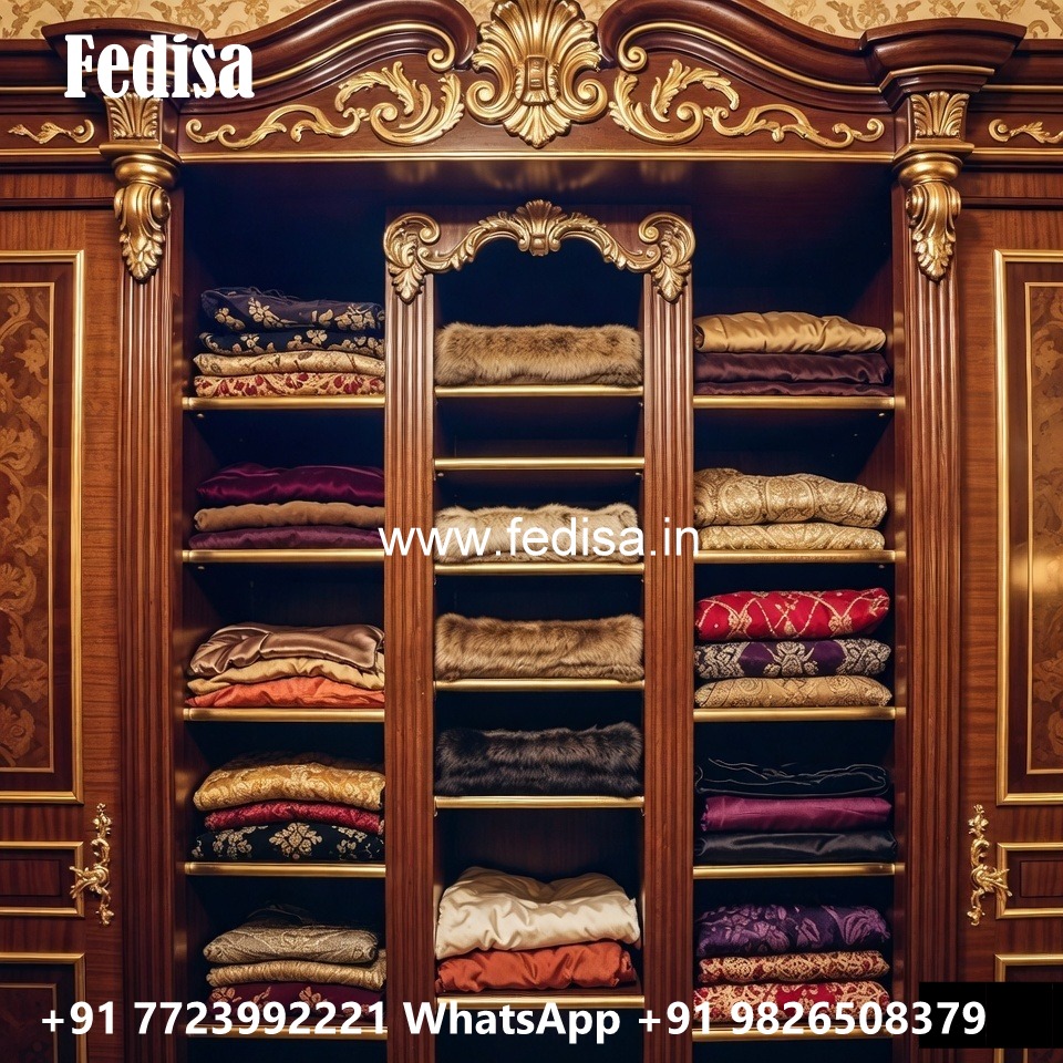 Elegant Wardrobe Design with Rich Wood Texture No-5251