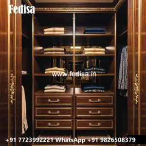 Elegant Wooden Closet with Vintage Charm No-5273