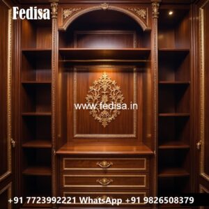 Premium Wooden Wardrobe with Decorative Mirrors No-5391