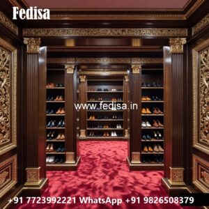 Modern Wardrobe Design with Glass and Wood No-5418