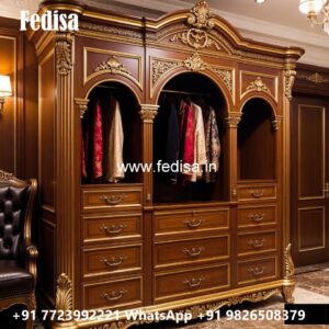 Elegant Wardrobe Design with Mirror Panels No-5468