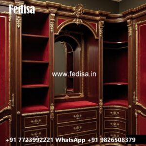 Stylish Wardrobe Design with Wooden Texture No-5481