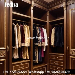 Wardrobe Design with Luxury Wooden Finish No-5519