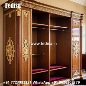 Elegant Wardrobe Design with LED Accents No-5576