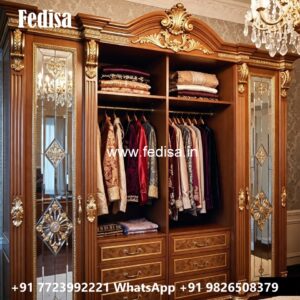 Premium Wardrobe Design with Wooden Texture No-5579