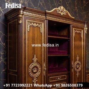 Stylish Wardrobe Design with Decorative Finish No-5584