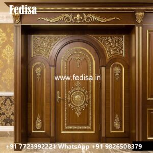 Elegant Wooden Wardrobe Design with Mirrors No-5589