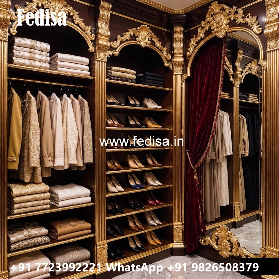 Elegant Wardrobe Design with Decorative Mirrors No-5621
