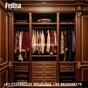Smart Wardrobe Design with Elegant Storage No-5624