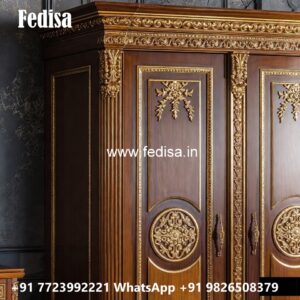 Stylish Wardrobe Design with Premium Wood Finish No-5629