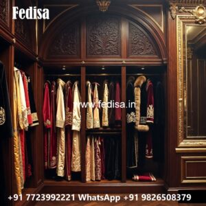 Stylish Sliding Wardrobe Design with Glass Finish No-5637