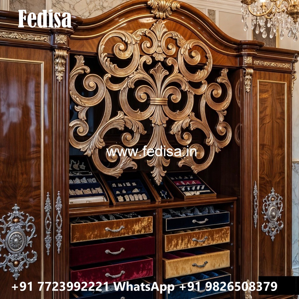 Stylish Wardrobe Design with Decorative Elements No. 5657