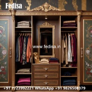 Stylish Wardrobe Design with Custom Features No-5664