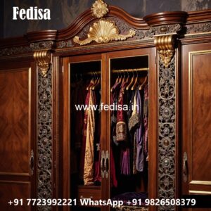Premium Wardrobe Design with Elegant Wooden Finish No-5676