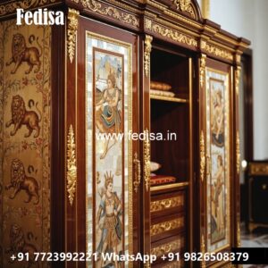 Classic Wardrobe Design with Carved Doors No-6026