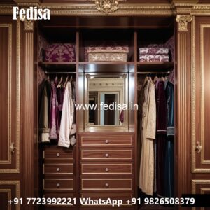 Traditional Wardrobe Design with Mirror Finish No-6031
