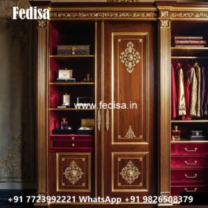 Traditional Wardrobe Design with Custom Features No-6076