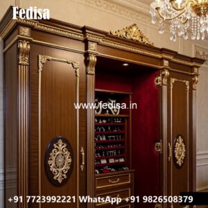 Wooden Wardrobe Design with Vintage Charm No-6091