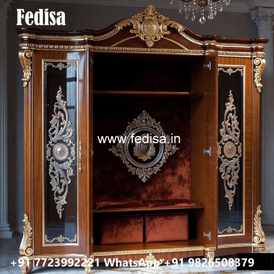 Classic Wooden Wardrobe with Decorative Beauty No-6100