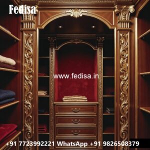 Elegant Closet Design with Wooden Finish No-6103