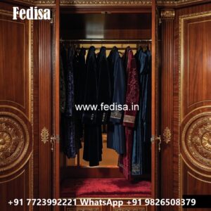 Classic Wardrobe Design with Rich Carvings No-6108