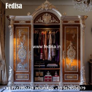 Elegant Wardrobe Design with Antique Style No-6109