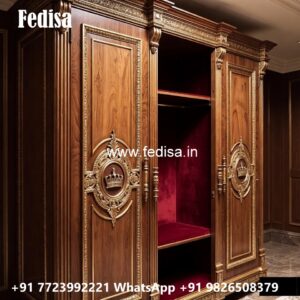 Classic Closet Design with Rich Wooden Finish No-6136