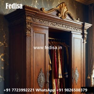 Royal Wardrobe Design with Handcrafted Finish No-6173