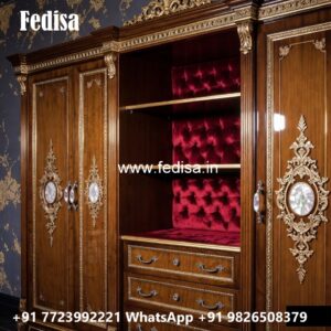 Classic Wardrobe Design with Decorative Mirrors No-6178