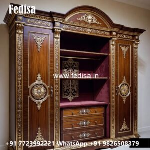 Vintage Wardrobe Design with Decorative Features No-6193