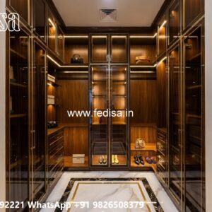 Elegant Classic Wardrobe Design with Carvings No-4200