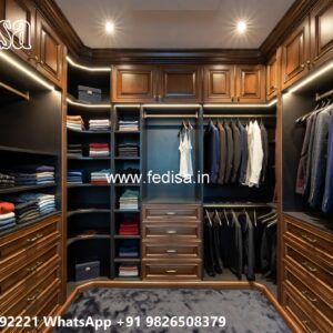 Elegant Master Bedroom Wardrobe Design No-4229