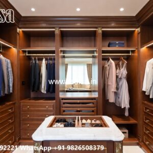 Classic Wardrobe Design with Rich Wood Finish No-4235