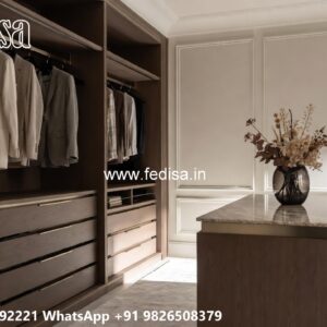 Classic Wooden Wardrobe with Decorative Trim No-4239